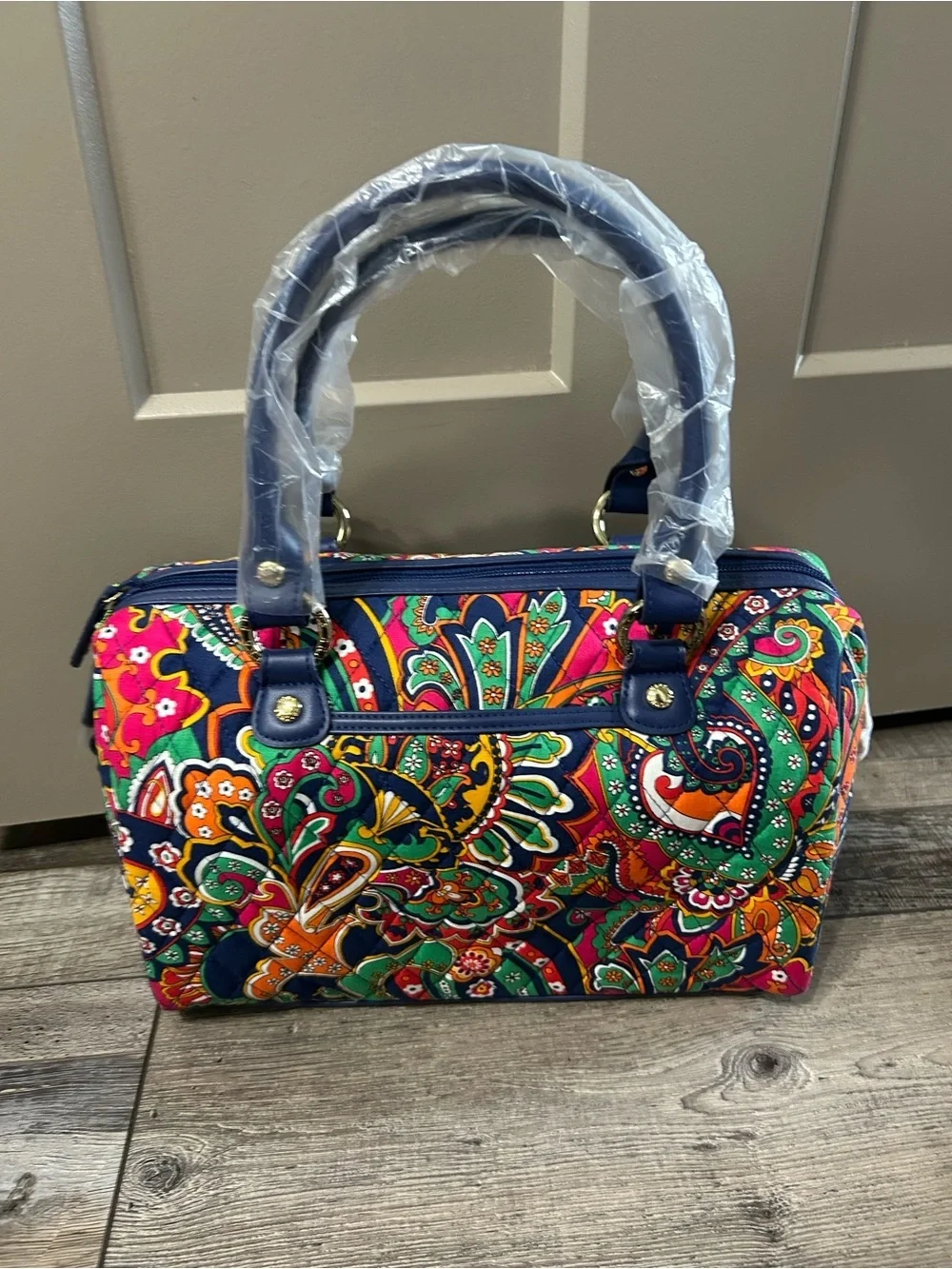 Vera Bradley Venetian Paisley dome satchel handbag Mini Loft Duffel